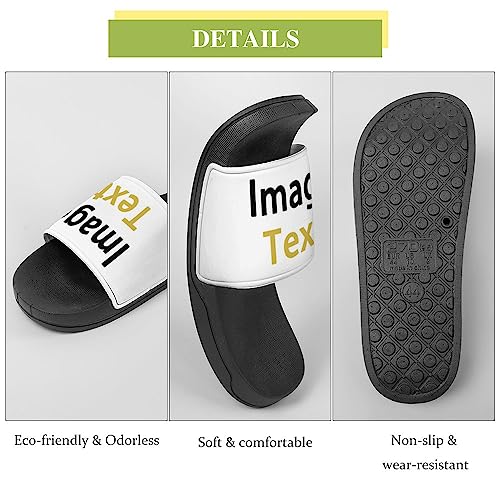 Generic Custom Slides Slippers Personalized Photo Text Slippers Sandals Comfortable Bathroom Shower Slippers Casual Sandals Shoes Customized Sandals for Men Women3