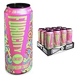 Furocity Sugar Free Energy Drink, Watermelon Twist, 157mg Caffeine, Low Calorie, Zero Sugar, High in Vitamins C, B6, B12, Taurine, Vegan, 12 x 500ml Cans