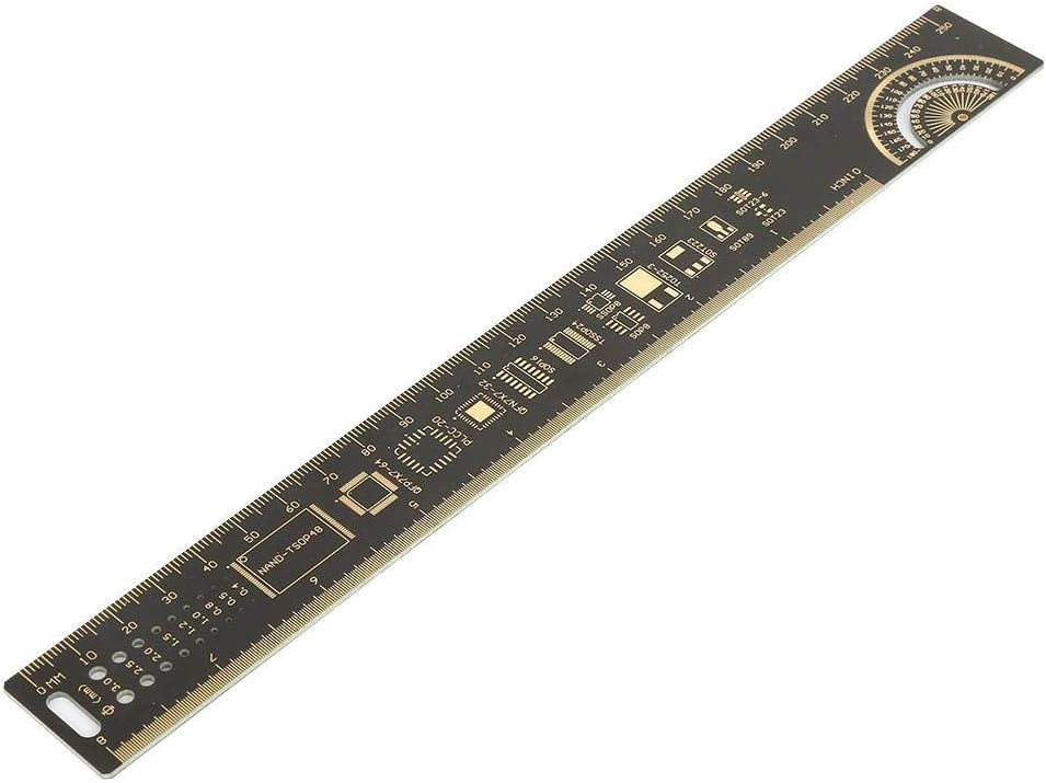 PCB Ruler, Multifunctional Ruler Electronic Engineers Ruler 10 inch 25cm Printed Circuit Board Ruler