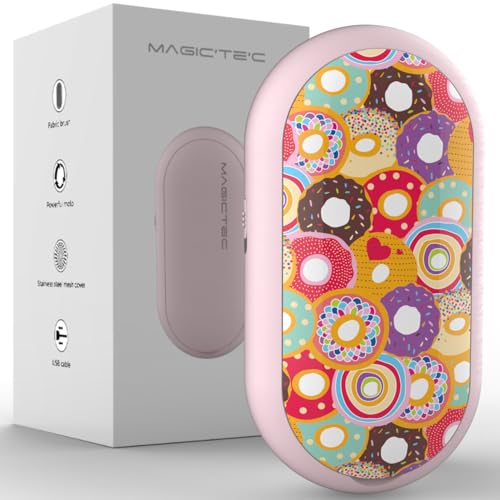 Image of Rechargeable Fabric Shaver, Magictec Lint Remover Sweater Defuzzer Lints Fuzzs Pills Pilling Trimmer for Clothes and Furniture -Battery Operated (Donut)