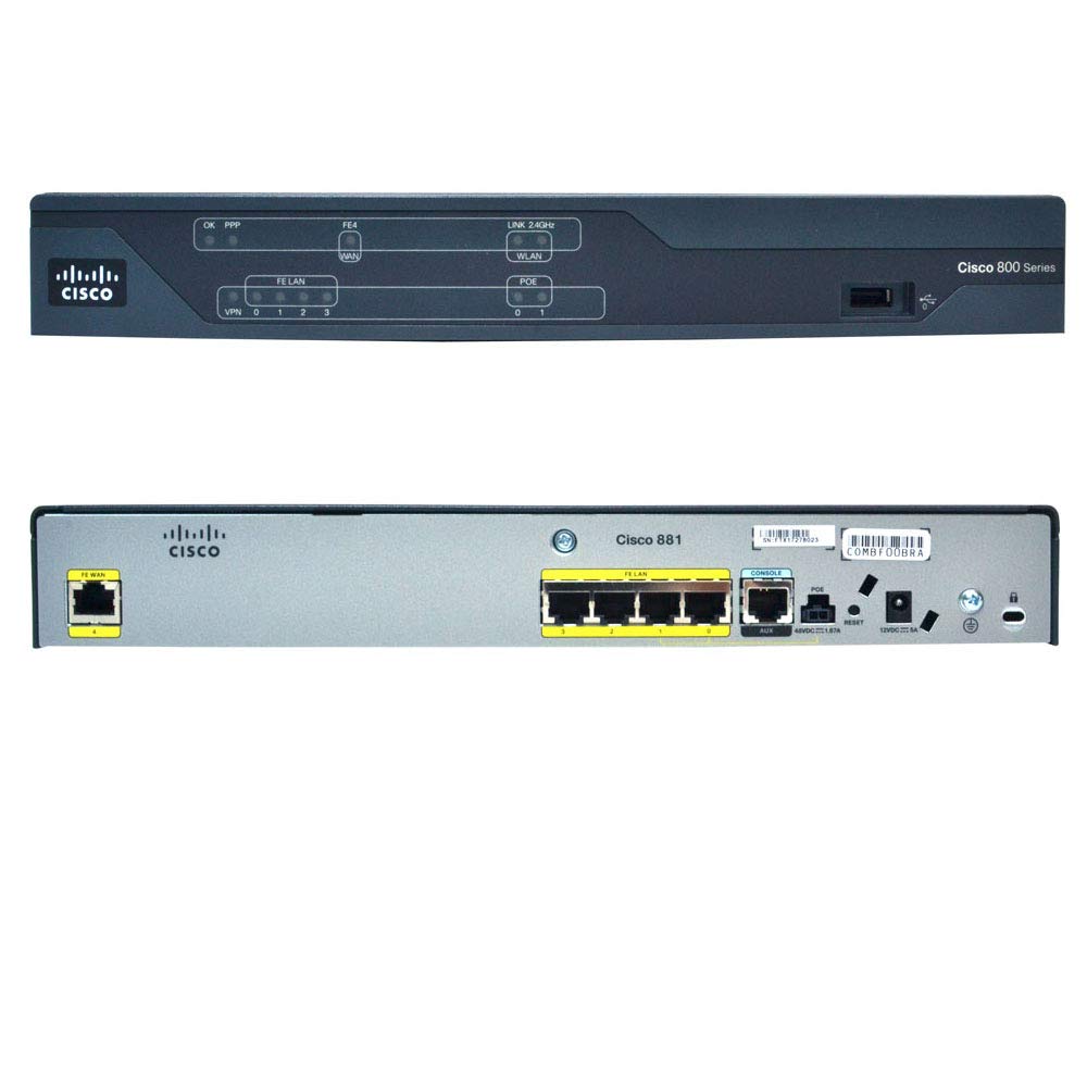 Image secondaire de Cisco 881 Ethernet Security Router Routeur commutateur 4 ports Ordinateur de bureau