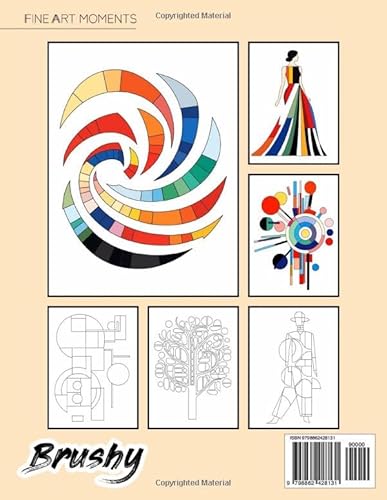 Independently Published Art, Brushy Fine Art Moments™ Coloring Book 4: Make Your Own Minimalist Masterpiece - Easy & Elegant, Satisfying Art Therapy For Adults | Perfect For Relaxation thumb #1