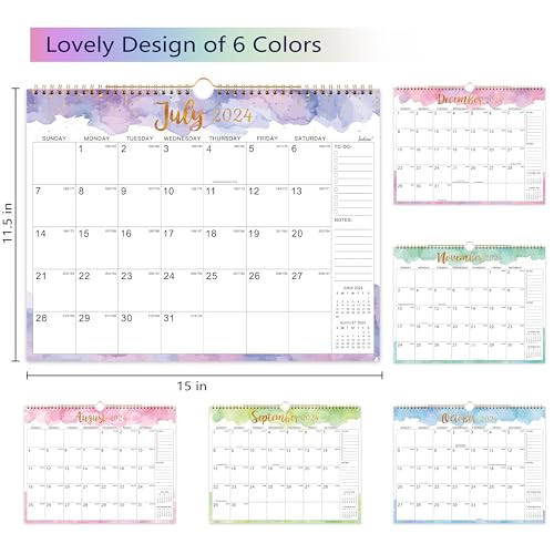 2026 Calendar - 2026 Wall Calendar, 15" x 11.5", January 2026 - December 2026, Wall Calendar with Twin-Wire Binding, Large Blocks and Julian Dates, Perfect Organizer for Home & Office - Image 6