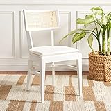Safavieh Home Collection Galway Coastal White/Natural Cane Seat Cushion Dining Chair