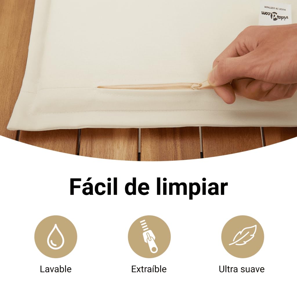 vidaXL Taburete de Jardín con Cojín, Reposapiés con Funda Extraíble, Asiento de Exterior, Taburete para Patio Terraza, Ratán Sintético Negro