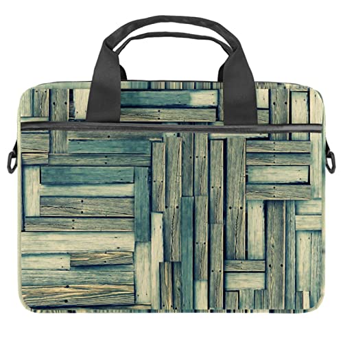 Sacoche PC portable 13-14.5 pouces motif chauve-souris d'Halloween et bois rustique
