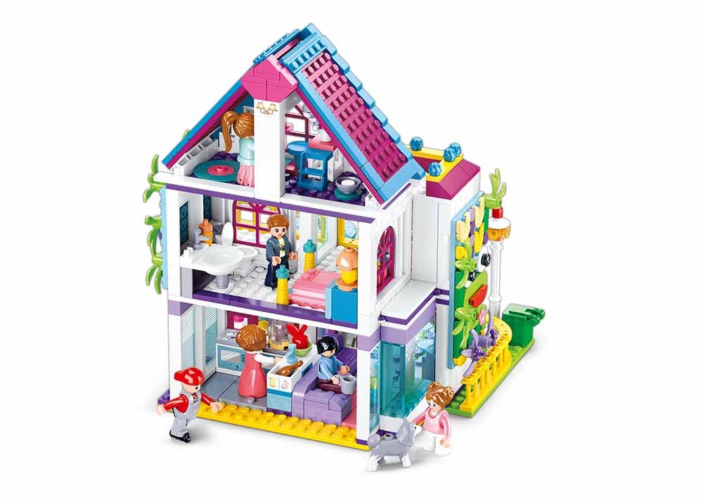 Sluban Mädchenträume Hundehütte Bausatz – 19 Teile Mit Spielfigur & Hund | Kompatibel Mit Anderen Marken | Für Kinder Ab 6 Jahren