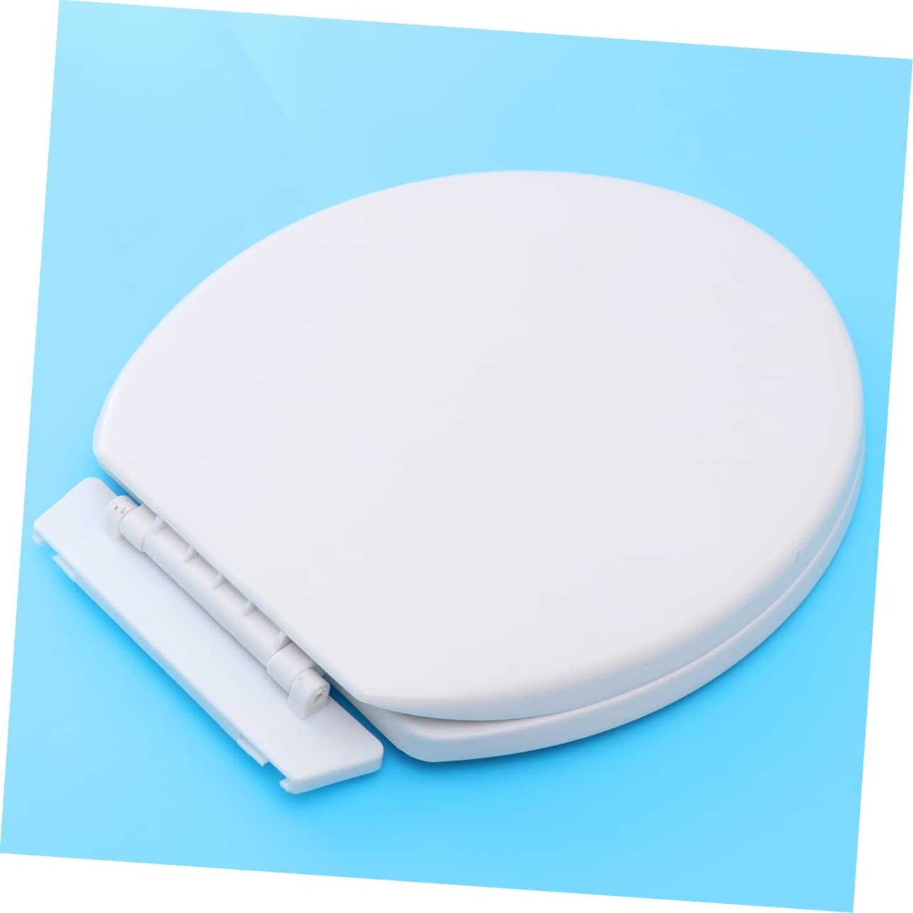 Thick Shaped PP Toilet Seat Cover for Home Hotel Easy to Clean Bathroom Lid Sturdy Hinges Lightweight Design for Standard Toilets
