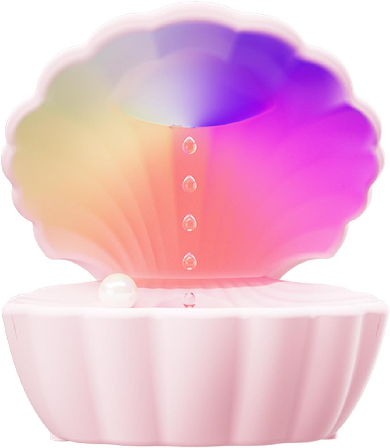 Bedroom Humidifier, 550ml Cool Mist with LED Clock Display, 36dB Quiet, Night Light, Bluetooth connection (pink)