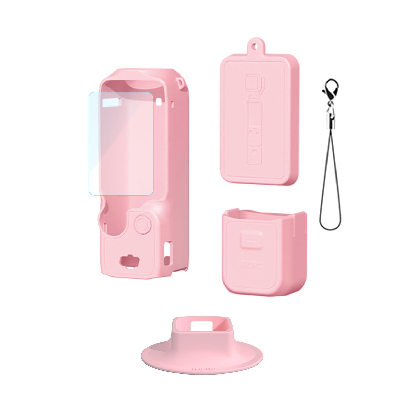 Siliconen beschermhoes voor DJI OSMO POCKET 3 Siliconen Hoesje Lens Beschermhoes Display Verduisterende Beschermende Cover Anti-Kras Camera Protector Shell Camera Case Accessoires (Set 2 Roze