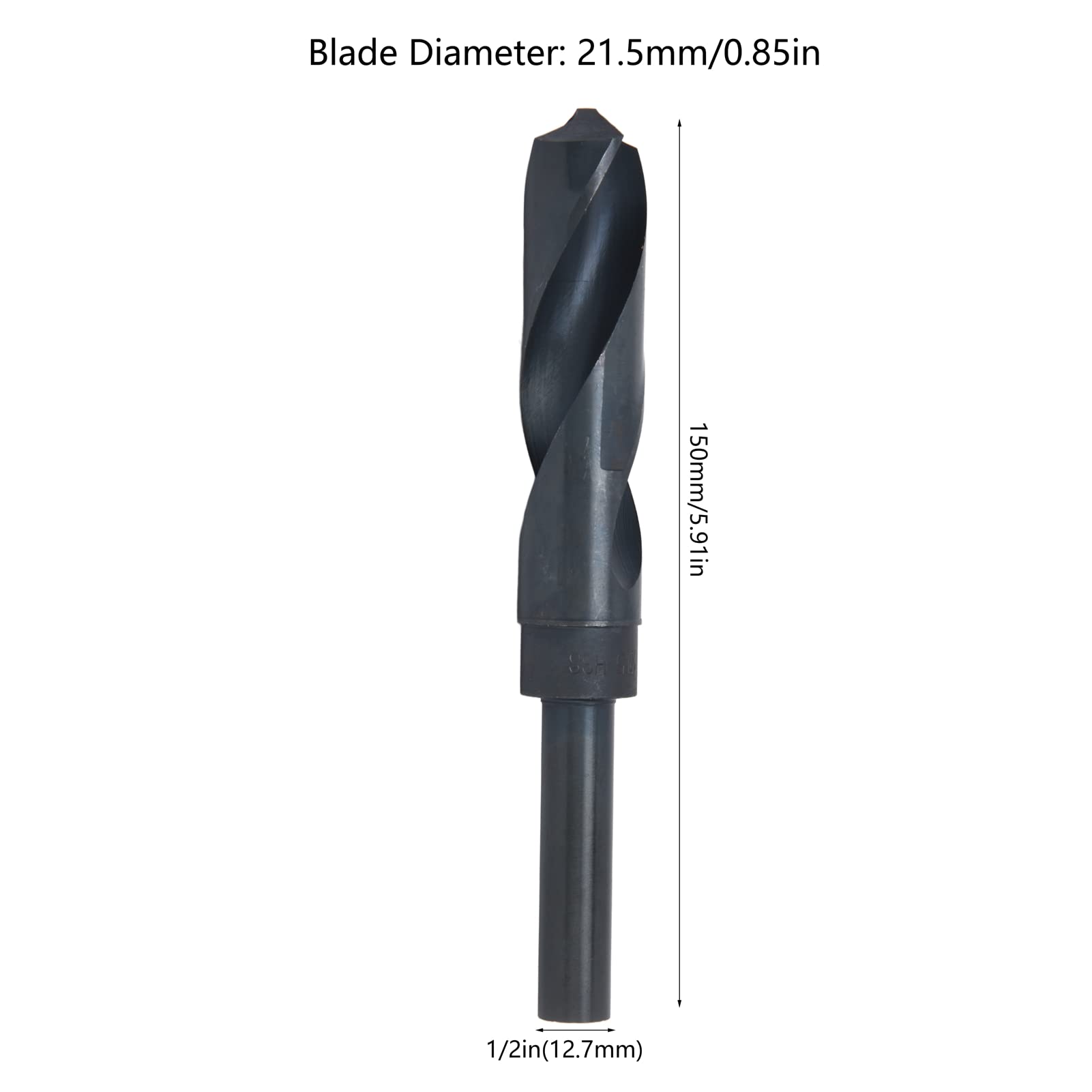 Punte da Trapano con Gambo utensili di perforazione trapani di torsione acciaio velocità Ridotto HSS Straight 21,5 Mm / 0,85 Pollici Strumento di Perforazione con Gambo