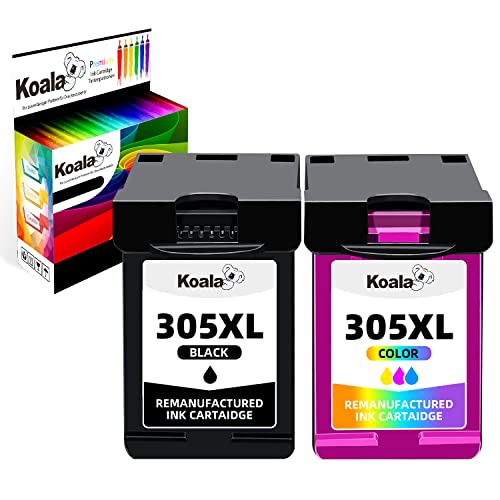 Koala Remanufacturado Cartuchos de Tinta Reemplazo para HP 305 XL 305XL para HP DeskJet 4120e 2720 2720e 2721e 2710 Envy 6032 6020e 6430e 6432e 6420e 6030 6010 6420 Impresoras, Negro y Tricolor