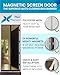 Flux Phenom Magnetic Screen Door (2 Pack) - Bugs Out, Breeze in - 9min Install Auto-Sealing Heavy Duty Double Stitched Mesh, Hands Free Sliding & Patio Doors Net, Pet & Kid Friendly, 38 x 82 Inch