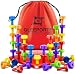 Stacking Peg Board Set Toy | JUMBO PACK | Montessori Occupational Therapy Early Learning For Fine Motor Skills, Ideal for Toddlers and Preschooler, Includes 60 Plastic Pegs & 3 Boards | Storage Bag