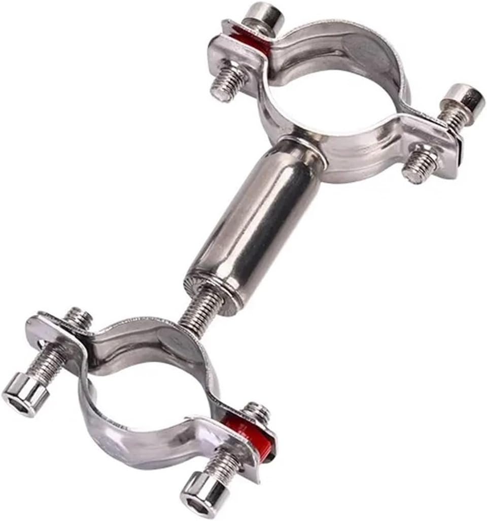 Ceiling Mount Pipe Support 55-100Mm Double Headed Adjustable Rod Fit 8-65Mm OD Tube 304 Stainless Pipe Hanger Bracket Clamp Support Clip(19-22 to 15-19)