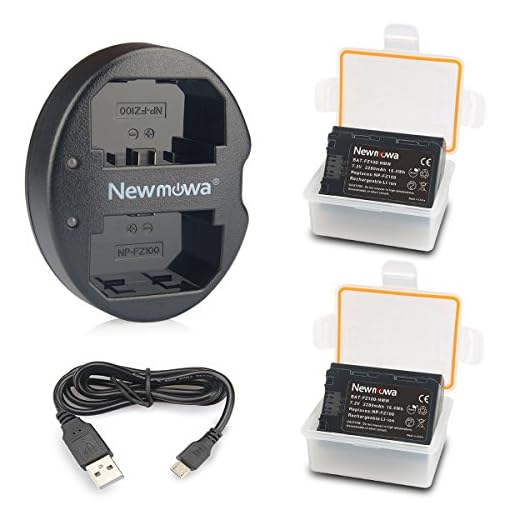 NP-FZ100 Newmowa Batería de Repuesto (2-Pack) y Kit de Cargador Doble para Micro USB portátil para Sony NP-FZ100,BC-QZ1 y Sony a1,Sony a6600,Alpha 9,A9,Alpha 9R,A9R,Alpha 9S,A7RIII,A7R3,a7 III