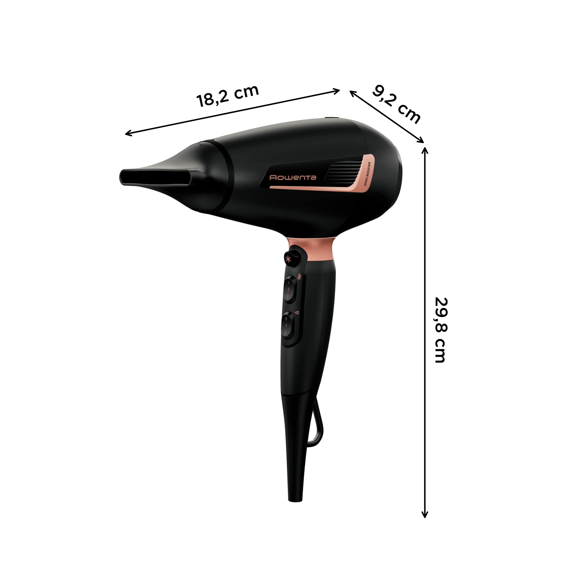 Rowenta Pro Expert suszarka do włosów Silnik Pro AC, moc 2200 W, super szybkie schnięcie, system jonowy do redukcji prądu statycznego, 2 akcesoria, przycisk zimnego powietrza CV8830F0