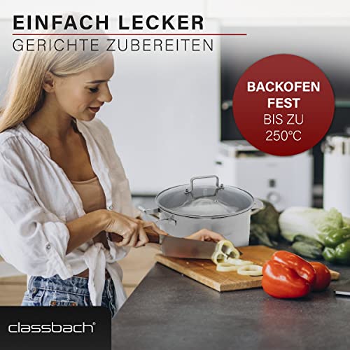 Miniatura 8 de Classbach C-Kts 4015 - Juego De Ollas 6 Piezas, Acero Inoxidable, Para Todo Tipo De Cocinas Inducción, Gas, Vitrocerámica, Vitrocerámica Apto Para Lavavajillas, Juego De Ollas Para Camping