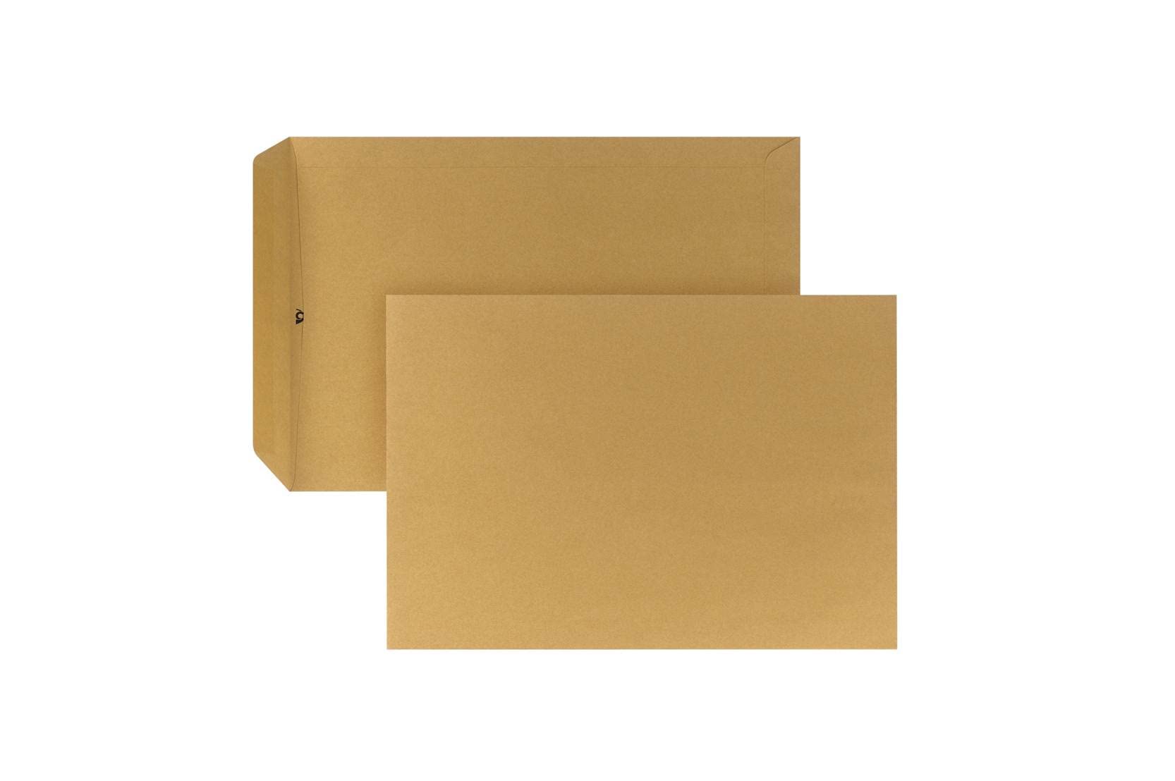 Posthorn Lot de 250 enveloppes d'expédition C4 - Avec colle humide - Sans fenêtre - Marron - Pour correspondance quotidienne, co