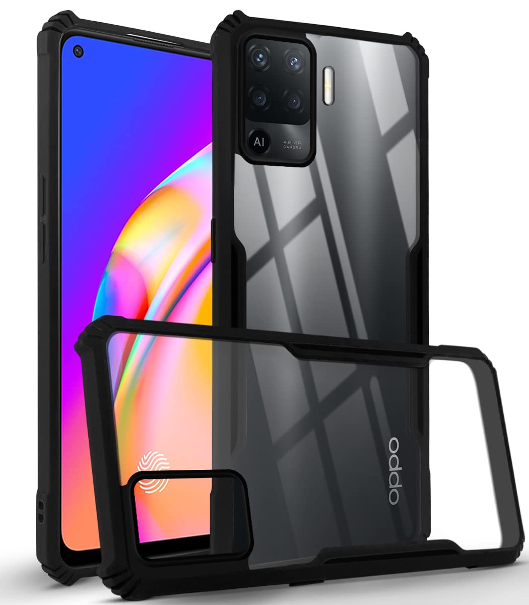 Jkobi Hard PC Crystal Bumper Shockproof Back Cover Case for Oppo F19 Pro with Camera Protection (Matte Black) (B0999KJKW2) Amazon Price History, Amazon Price Tracker