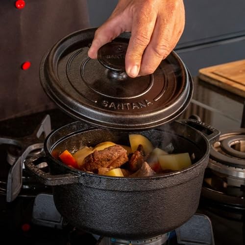 Caçarola Cocotte Grande 26 Cm Forno Holandês Ferro Fundido Santana