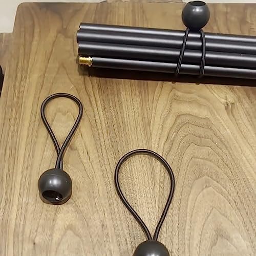 Bungee Balls Cord 6 Inch Black Heavy Duty, 10 Piece, High Elastic Real Rubber For Outdoor Travelling, Camping Tarp, Shelter,Cargo,Projector Screen,Tent Poles #TOP3