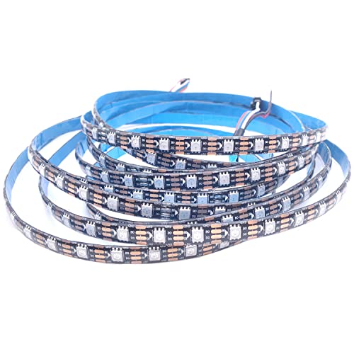 Image of DC 5V WS2813 Led Strip Light Dual Signal Individually Addressable 5m 30 LEDs WS2812B Updated Black White PCB (Black PCB IP65, 5M 60LED /M)