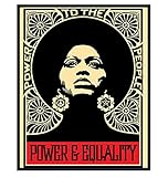 African American Wall Art & Decor - Black Culture - Power to The People Artwork - BLM Pride Poster - Black Lives Matter Sign - Gifts for African American Women, Men, Girl, Boy - Classroom Decor