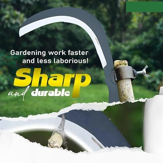Veloxi Long-Reach Coconut Plucker & Grass Sickle Cutter Head | Multipurpose Agricultural Hand Tool for Grass, Weeds, Farming, Harvesting & Gardening (Sickle Cutter Head (Without Wooden Handle)) 4
