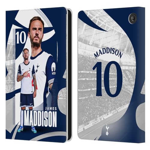 Housse en cuir premium Tottenham Hotspur James Maddison pour tablette Amazon Fire 7 2022