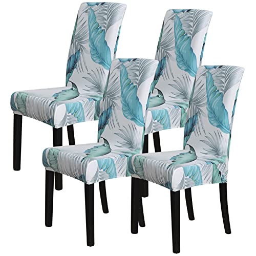 Forcheer Dining Room Chair Covers For Dining Room Set Of 4,Stretch Dining Chair Cover For Dining Room Kitchen Washable Removable(4Pack,Printed Leaf Pattern) #TOP6
