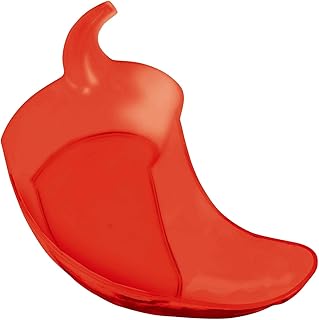 Small Chili-Shaped Red Fiesta Plastic Bowl - 6.5" x 3.75" (1 Count) - Perfect For Spices, Snacks & Table Decor