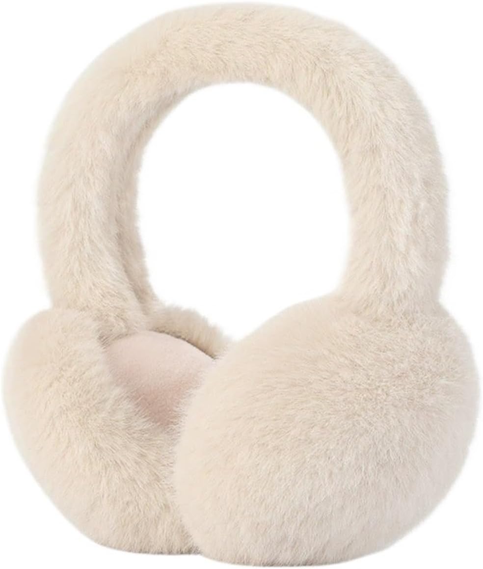 Plush Ear Muffs - Winter Warm Earmuffs for Cold Weather, Folding Earflap Design