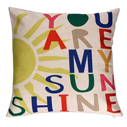 Lavany Kissen, Kissenbezüge mit Worten Buchstaben Kopfkissen Kissen Sofa Home Dekorative, h, 18"x18"