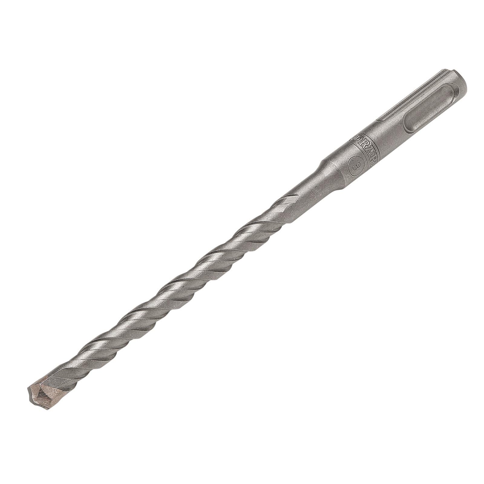 Draper SDS Plus Centric Tip Drill Bit, 8.0 x 160mm, 09998, Tungsten Carbide Tip, Double Flute, for Concrete Masonry, Brick