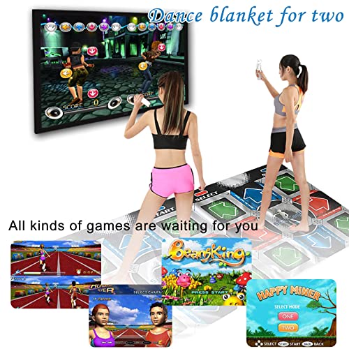 Suanlatds SXM211216043US Double Dance Mat For Kids And Adults, Wired Foldable Non-Slip Tv Computer Dual-Use Dance Mats With 2 Remote Controller, Double User Dancer Step Pads Sense Game Mat thumb #4