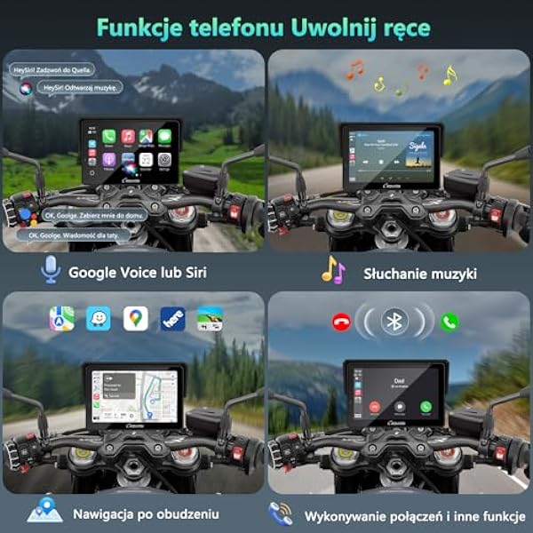 CARPURIDE W502BS PRO для мотоциклов BMW CarPlay и Android Auto двойной Bluetooth 5-дюймовый водонепроницаемый экран GPS-навигации считывание данных Native Wonder TPMS датчик освещенности возможность воспроизведения музыки