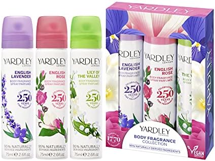 Yardley London Traditional Body Spray Gift Set, 3x75ml