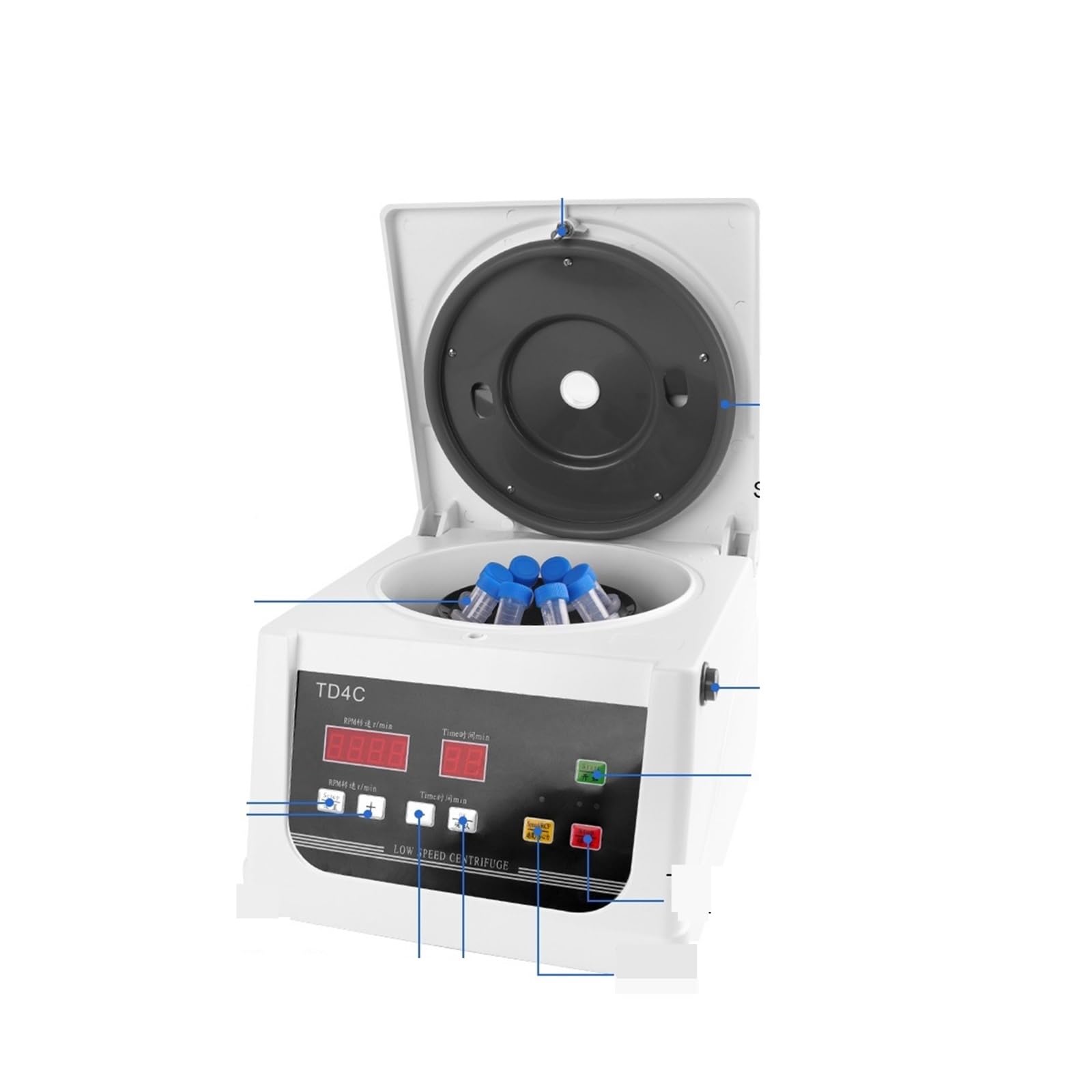 Centrifuge Machine, Medical Centrifuge Lab Blood Centrifuge Digital PRP Plasma Centrifuge Machine 4000rpm 5000rpm 5ml 10ml Centrifuge Tube(TD4C)