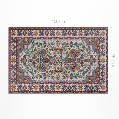 Tapis vinyle extérieur imperméable et résistant aux UV motif turc 100x150