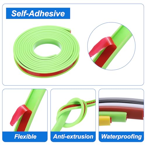 Image of uxcell U-Shape Edge Banding, 9.8ft x 18mm TPE Self-Adhesive Veneer Edging, Plywood Edge Trim Flexible Furniture Edge Protector for Countertop Cabinet Shelf Repair Restoration (Green)