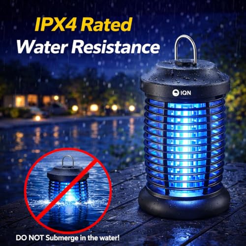Bug Zapper Outdoor,15w Electric Mosquito Zapper with LED Light for Indoor,4200V Insect Fly Zapper Waterproof with 8.92ft Power Cord,Fly Trap Outdoor for Home,Patio,Backyard,Garden,Camping — view 5
