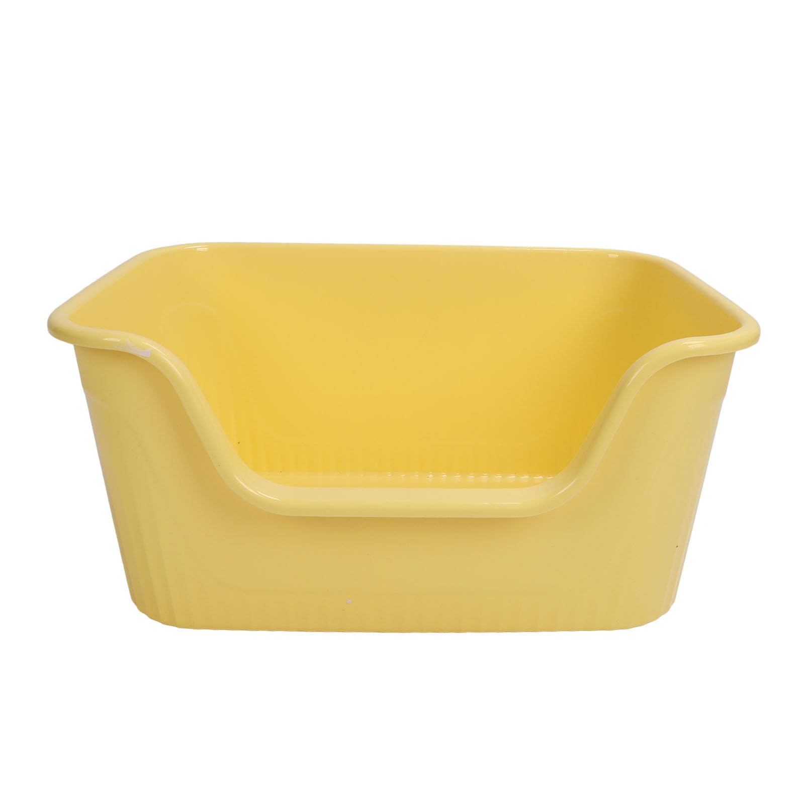 Generic Duża, Odporna na Rozpryskiwanie Kuweta dla Kota, Wysokie Boki dla Dużych Kotów, łatwe w Czyszczeniu, Stylowy Wygląd Właścicieli Kotów, 21,65 X 15,35 X 10,63 Cala (YELLOW)