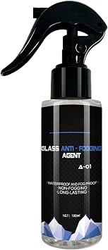 Car Defogger Spray, Front windshield glass anti-fog spray, Rearview mirror clear anti-fog agent, Car Glass Cleaner for Exterior and Interior Automotive Glass and Mirrors 100ml