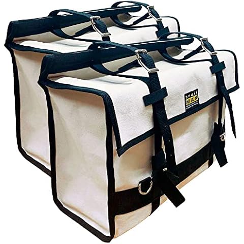 TrailMax Canvas Pack Panniers; Pack Panniers for Horse & Mule Packing; 24oz Canvas Pack Panniers for Sawbuck or Decker Pack Saddles; Sawbuck & Decker Saddle Panniers Cover
