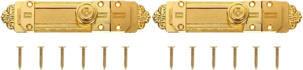 Verrou de porte coulissant doré vintage style européen en laiton épais pour sublimer la maison