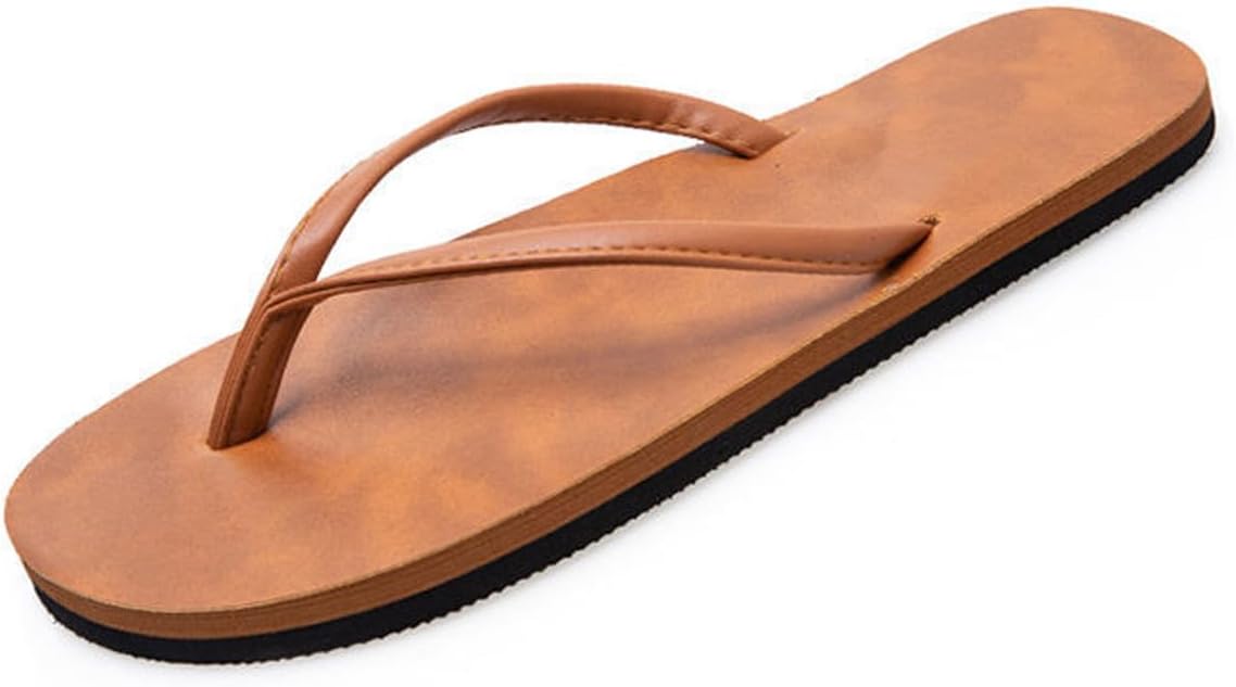 Slim Flip Flops for Women and Men, Shower Flat Sandals for Summer Bathroom Beach Pool, Ultra Lightweight Basic Thongs Rubber Soft Slide Slip-on Shoes