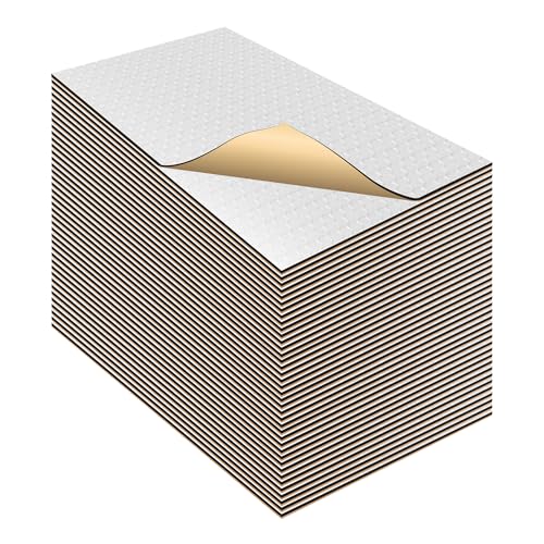 X AUTOHAUX 40個セット 80mil 2mm 1.73平方フィート 車用サウンドデッドニングマット アルミ箔フォームヒートシールド材料 ダンピング ユニバーサル フード ボート エンジンカバー 7.87