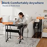 Folding Table for Small Spaces – 24.8 Inch Compact Foldable Desk & Portable Laptop Table for Home Office, Bedroom, Study or Dining – Space-Saving Collapsible Desk with Particle Board Top & Iron Frame - Image 6