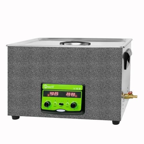ONEZILI Ultrasonic Cleaner 30L, 600W Ultrasonic Parts Cleaner w/Adjustable Power, Sweep & Degas for 360°Cavitation Cleaning- Industrial Ultra Sonic Machine for Gun, Carburetor & Mechanical Parts